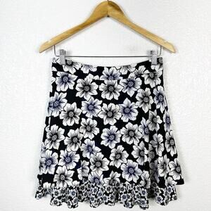 Kate Spade Womens Hollyhock Double Layered Silk‎ Blend Floral Mini Skirt Size 6